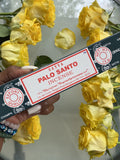 Incense (Agarbatti) help to calm and focus the mind during meditation. Incense smoke may also be used to cleanse crystals. Listing is for one box of Nag Champa Palo Santo Incense Sticks.