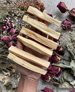 Palo Santo means "holy wood" in Spanish. It purifies and cleanses energy. Palo Santo may also be used for protection and removal of negativity.
