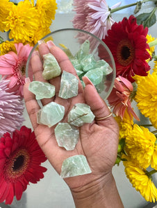 Green Calcite helps to center and balance the heart chakra. It is a stone of love. It helps to transform negative emotions that exist within the heart space and aids the user in calming intense emotions. Meditate with it to release stress, anger, resentment, and other troublesome emotions.