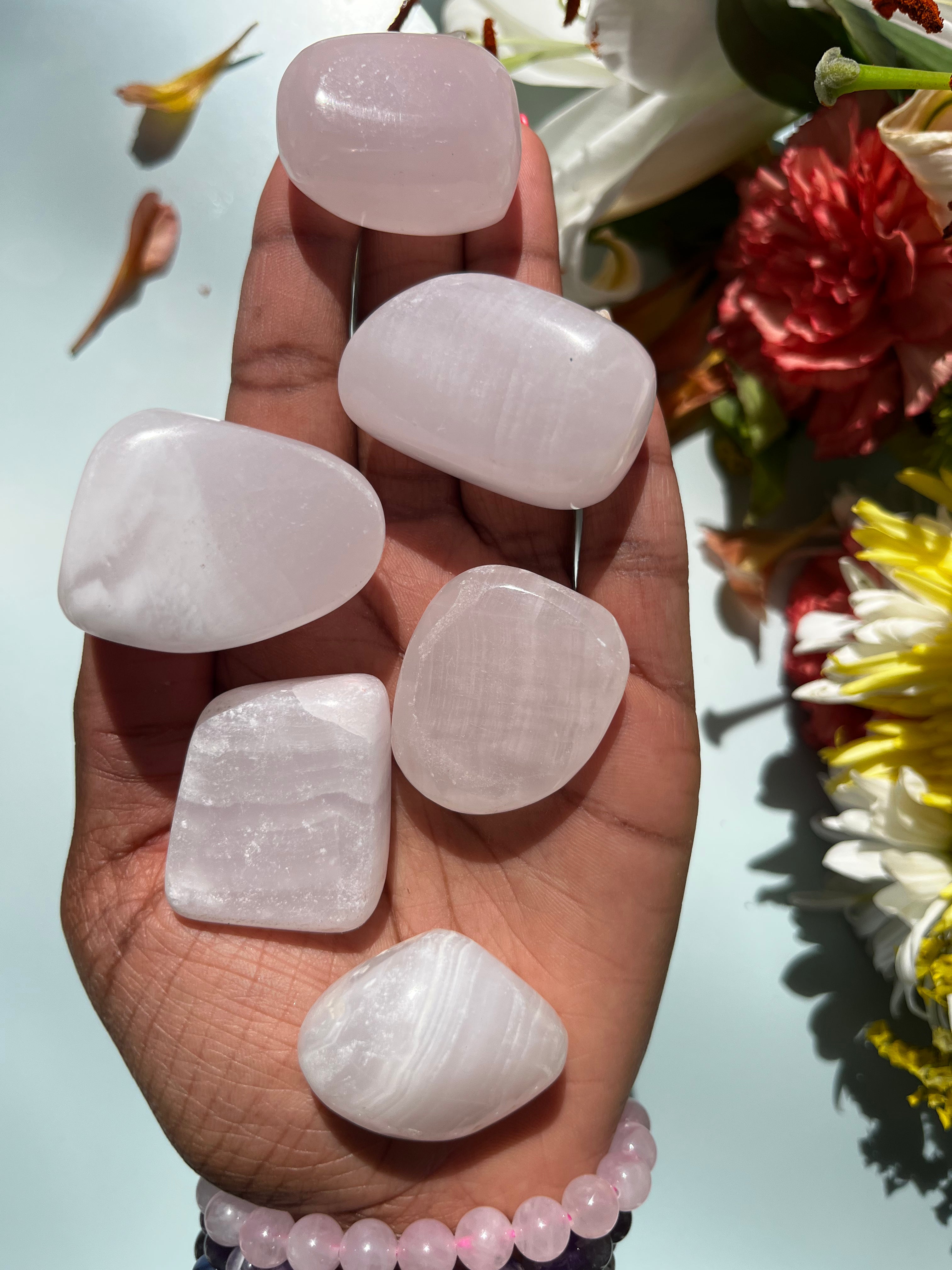 Pink Mangano Calcite - Tumbled