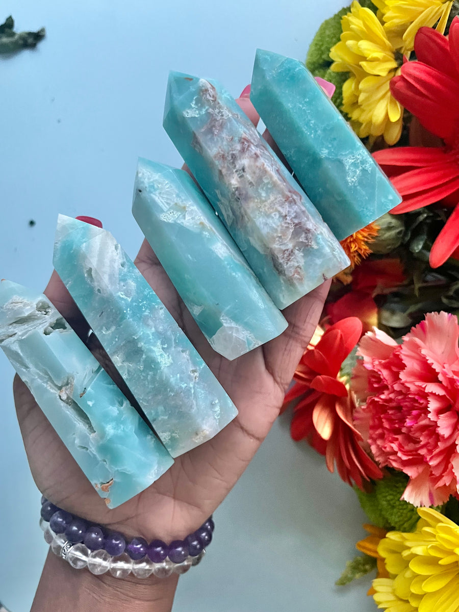 Sky Blue Quartz Tower Solace Crystals