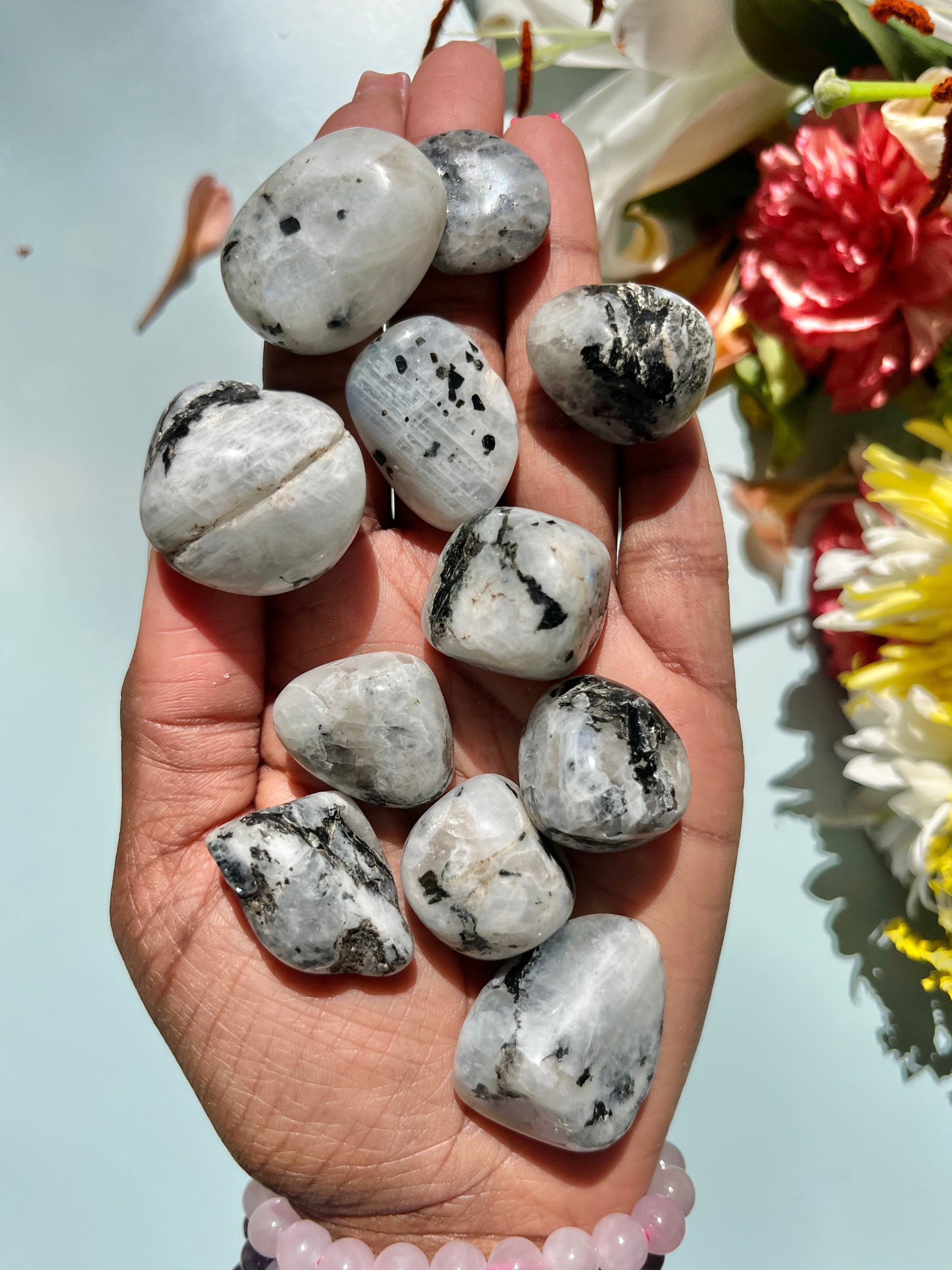 Rainbow Moonstone (India) - Tumbled